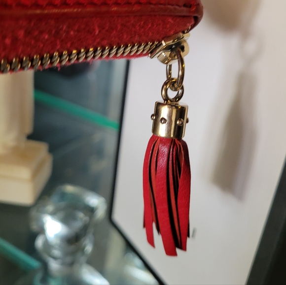 GUCCI Pebbled Calfskin Soho Zip Around Wallet Tabasco Red - Picture 12 of 14